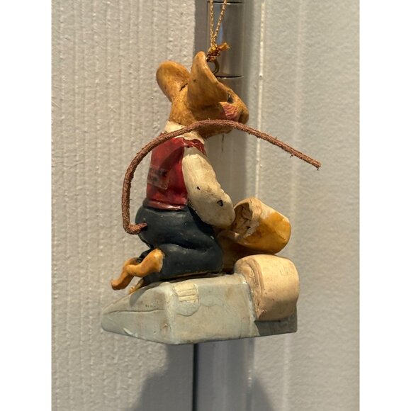 Kurt Adler Hole in the Wall Gang Mouse Accountant Ornament Adding Machine - Picture 3 of 4